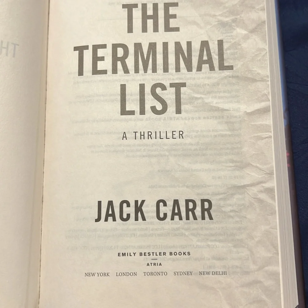 Hardcover: The Terminal List - New York Times bestseller-A Thriller by Jack Carr - Picture 5 of 6